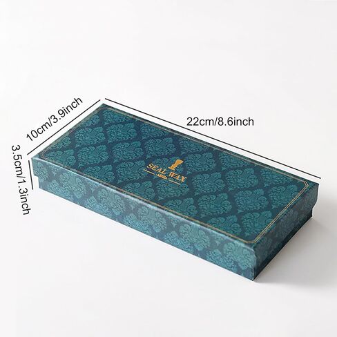 1 Pack Wax Seal Stamp Kit with Gift Box, Wax Seal Beads, 3 Wax Seal Stamp, Metallic Pen, Wax Seal Kit for Gift Wrapping, Envelope Sealing, Party Invitation, Scrapbooking (Green, C) in Saudi Arabia