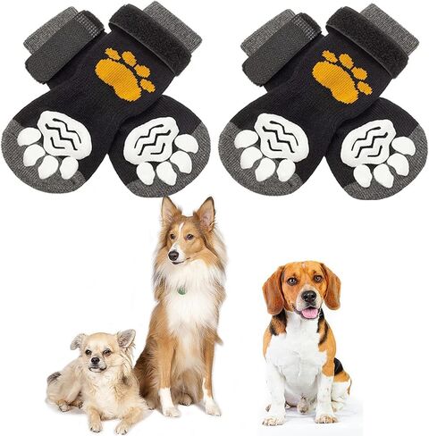 Anti-Slip Dog Sock to Prevent Licking Paws Dog Socks for Hardwood Floors Anti Slip Adjustable Dog Grippy Socks for Senior Keep Warm Dog Protection Socks for X-Large Dogs in Saudi Arabia