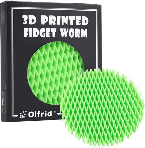 Fidget Worm Toy, Real 3D Printed Fidget Toys For Adults & Kids, Cute Worm Fidget Toy For Anxiety And Stress Relief, Stretchy Elastic Mesh Desk Fidgets Stress Toy For Silent Squeeze (Red Blue Gradient) in Kuwait