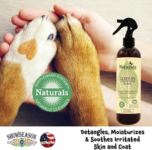 Detangle Pet Spray for Dogs, Cats, Puppies and Kittens 16 oz. | Leave-in Conditioner | Dog and Cat Detangling & Dematting Spray | Tangle Remover | Paraben-Free | Made in The USA in Kuwait