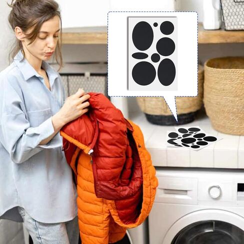 16PCS Down Jacket Repair Patch, Self Adhesive Puffer Jacket Repair Kit, Navy Nylon Fabric Repair Tape for Coats, Tents, Sleeping Bags in Saudi Arabia