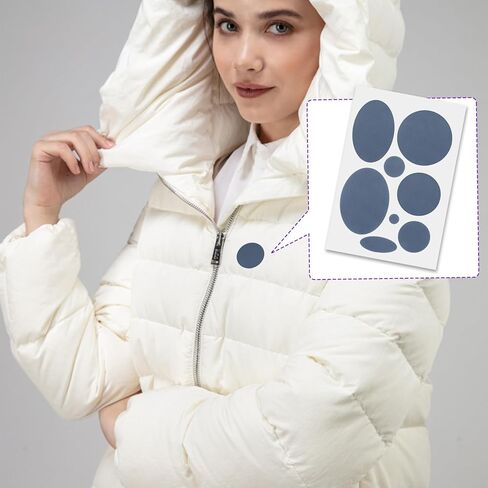 16PCS Down Jacket Repair Patch, Self Adhesive Puffer Jacket Repair Kit, Navy Nylon Fabric Repair Tape for Coats, Tents, Sleeping Bags in Kuwait