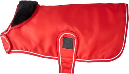 Dog Raincoat Faux Fur Trimmed Lined and Water Resistant Pet Jacket, Khaki, X-Large in Saudi Arabia