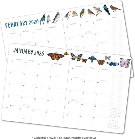 ملاحظة عالية 2026 مخطط شهري لمدة 17 شهرًا: أغسطس 2025 إلى ديسمبر 2026 ، 7.75 "× 9.75" - حديقة النحل in Kuwait