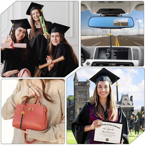 Black with White 2025 Tassel with 2025 Graduation Tassel for Graduation Cap 2025 Tassel Charms for Graduation Cap in Kuwait