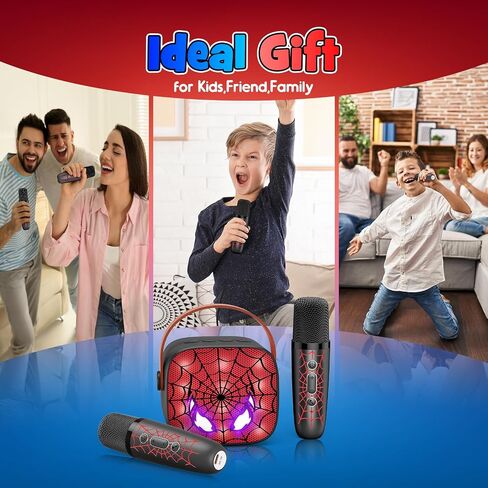 Unicorn Mini Karaoke Machine Toys: Kids Toys Girls Birthday Gifts Age 3-12+ LED Portable Bluetooth Speaker with 2 Wireless Microphone Gift Toy for 4 5 6 7 8 9 Years Old Girl Boy Kid Adult in Kuwait