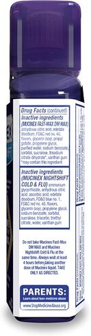 Mucinex Nightshift Cold & Flu Liquid That Relieves Fever/Sneezing/Sore Throat/Runny Nose and Cough, 6 Fl Oz (Pack of 1) in Saudi Arabia