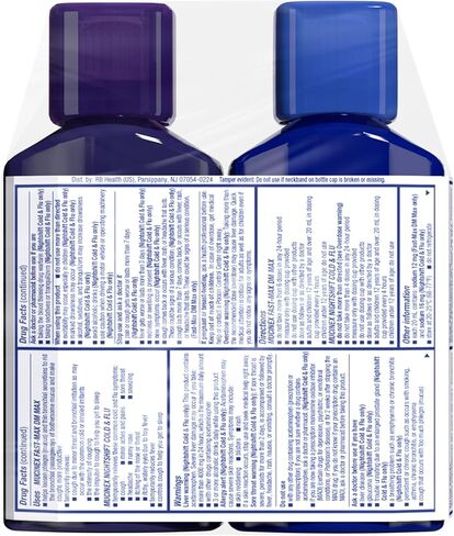 Mucinex Nightshift Cold & Flu Liquid That Relieves Fever/Sneezing/Sore Throat/Runny Nose and Cough, 6 Fl Oz (Pack of 1) in Saudi Arabia