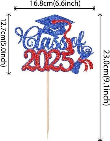 RSSTARXI 1 فئة حزمة 2025 CAKE TOPPER فئة 2025 التخرج كب كيك اختيار تهانينا دبلوم دبلوم الديكور لكلية المدرسة الثانوية سعيد 2025 لحزب التخرج لوازم الأزرق in Saudi Arabia