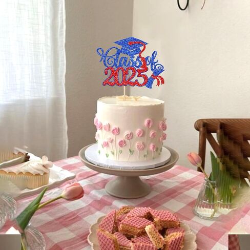 RSSTARXI 1 فئة حزمة 2025 CAKE TOPPER فئة 2025 التخرج كب كيك اختيار تهانينا دبلوم دبلوم الديكور لكلية المدرسة الثانوية سعيد 2025 لحزب التخرج لوازم الأزرق in Saudi Arabia