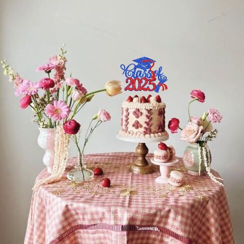 RSSTARXI 1 فئة حزمة 2025 CAKE TOPPER فئة 2025 التخرج كب كيك اختيار تهانينا دبلوم دبلوم الديكور لكلية المدرسة الثانوية سعيد 2025 لحزب التخرج لوازم الأزرق in Saudi Arabia