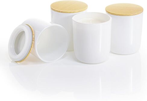 Aroparc Candle Jars for Candle Making 10oz U Shape Base Tumbler Jars for Candle DIY, Bulk Candle Jars 12 Jars+12 Metal Lids - Green in Kuwait