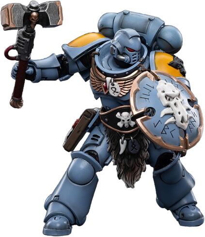 Joytoy 1/18 Action Figure Warhammer 40،000 Space Wolves Claw Pack Sigyrr Stoneshield 4.6inch Action Acture Actures Kits in Saudi Arabia