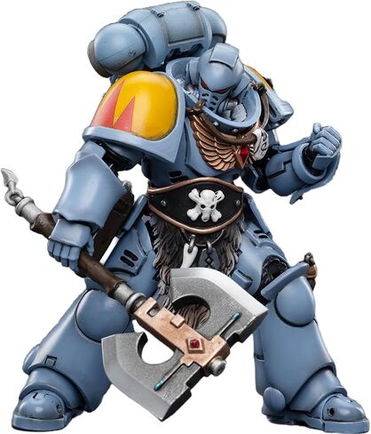 Joytoy 1/18 Action Figure Warhammer 40،000 Space Wolves Claw Pack Sigyrr Stoneshield 4.6inch Action Acture Actures Kits in Saudi Arabia