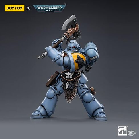 Joytoy 1/18 Action Figure Warhammer 40،000 Space Wolves Claw Pack Sigyrr Stoneshield 4.6inch Action Acture Actures Kits in Saudi Arabia
