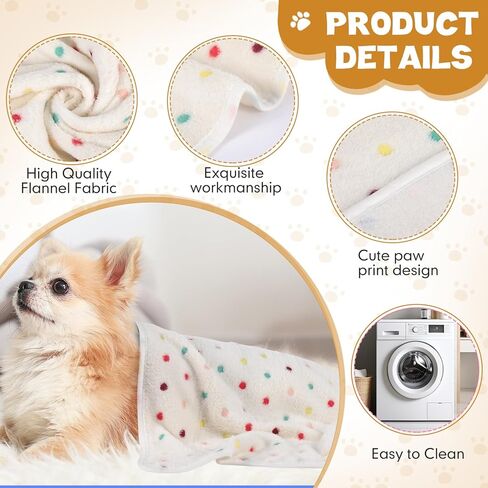 Chumia 15 PCS البطانيات للكلاب Cat ناعمة الناعم الناعم الصوف قابلة للغسل أليف بطانية بطانية نمط بطانية بطانية الصوف للحيوانات الأليفة رمي حصيرة سرير دافئة للقطب الكلب 3 ألوان ، 24 × 16 بوصة (الفيل) in Kuwait