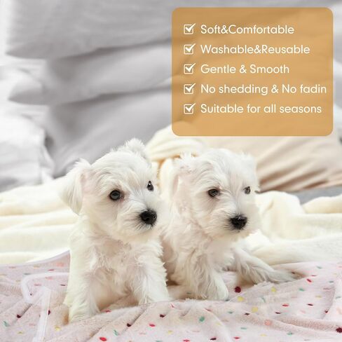 Chumia 15 PCS البطانيات للكلاب Cat ناعمة الناعم الناعم الصوف قابلة للغسل أليف بطانية بطانية نمط بطانية بطانية الصوف للحيوانات الأليفة رمي حصيرة سرير دافئة للقطب الكلب 3 ألوان ، 24 × 16 بوصة (الفيل) in Kuwait