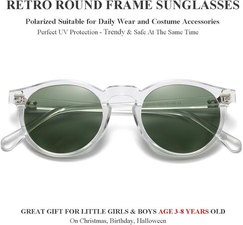 Gleyemor Kids Polarized Cute Round Sunglasses for Kids Girls Boys Age 3-8 in Kuwait