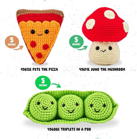 Bucilla 3 Piece Complete Crochet Kit, Bakery Buddies, 5" in Kuwait