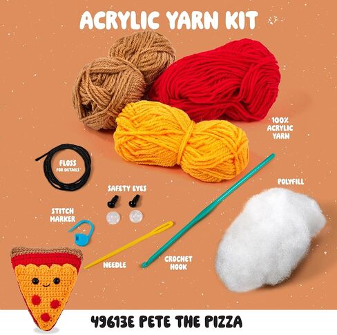 Bucilla 3 Piece Complete Crochet Kit, Bakery Buddies, 5" in Kuwait