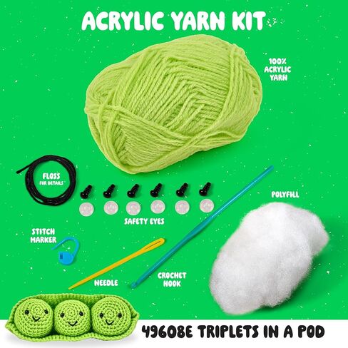 Bucilla 3 Piece Complete Crochet Kit, Bakery Buddies, 5" in Kuwait