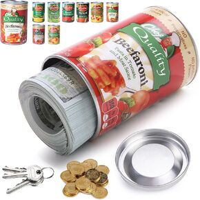 BarGifts Hidden Safe Can Diversion Safe Fake Can with Hidden Compartment, Hidden Storage Keeps for Valuables, Cash, Keys, and Jewelry- Peach