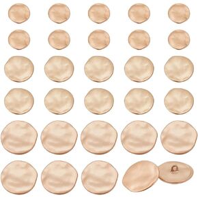 Nbeads 30pcs أزرار ساق المعادن الذهبية ، 18.5/25/30.5 ملم ، زر جولة مسطحة معدنية 1 أزرار سلير أزرار أزرار معدنية مُعدة للأزياء خياطة DIY Crochet Ornament