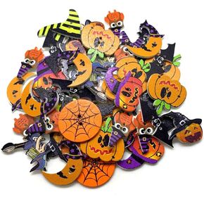 أزرار Wood Halloween Collection أزرار الجدة للموضوعات العطلات والمواسم الخاصة بـ DIY Crafts Scrapbooking Cardming Cards وغيرها
