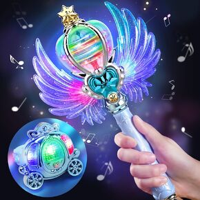 Princess Wands for Little Girls ، Magic Wand Toys for Girls with Ginning Leds و Magic Sound ، Great for Girls ، Pink