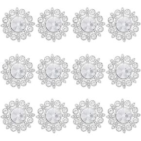 Gorgecraft 12pcs زهور أزرار حجر الراين