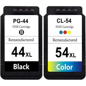 Remanufactured for PG-44 CL-54 XL Ink Cartridges for Canon 44 54 XL Replacement Ink Cartridge for E201 E401 E402 E3110 E471 Printer (Black, Tri-Color, 2-Pack)