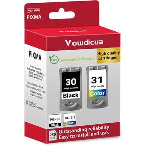 PG-30 CL-31 Ink Cartridges 2Pack - High Capacity Compatible for Canon PIXMA iP2600 iP1800 MX310 MX300 MP210 MP470 MP140 MP190 Printer, (1 Black, 1 Color)