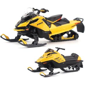 Diecast Masters BRP Bombardier Models 1:32 Scale Diecast Replica Ski-Doo MXZ Blizzard (Trail Segment) + MXZ 120cc (Kid's Model), Neo Yellow | Item 60022