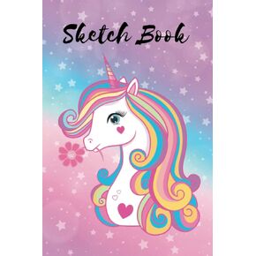 Mini Sketchbook: For Ideas, Drawing & Doodles & More, Mini-Sketch Pad (6 x 9 inches), Cute Unicorn - [Professional Binding]