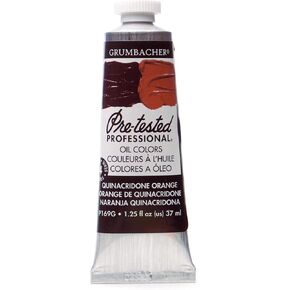 Grumbacher Pre-Tested Oil Paint, 37ml/1.25 Ounce, Cadmium Orange Medium (P035G)