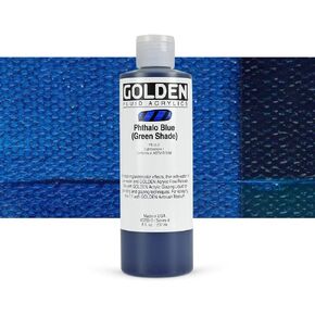 Golden Fluid Acrylic, 8 Ounce Bottle Phthalo Blue GS