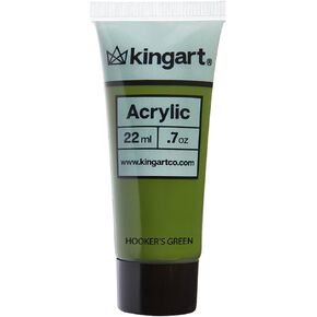Kingart 500-133 Pro Artist Quality's Green Acrylic Paint ، 22 مل (0.74 أوقية) ، 3 عبوات - مجموعة (إجمالي 66 مل) ، Green's Green