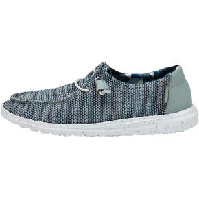 Hey Dude Women's Wendy Sport Mesh Navy/White Size 9 | Women's Shoes | Women Slip-on Loafers | Comfortable & Light-Weight