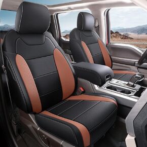 Ford Mustang Seat Covers Customized Full Set Car Seat Covers 10Pcs Red and Black Leather Seat Covers 2016 2017 2018 2019 2020 2021 2023(F-Red&Black)