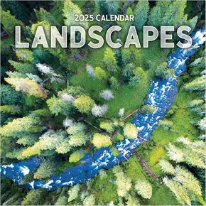 TF PUBLISHING 2025 Landscapes Wall Calendar - Large Grids for Appointments and Scheduling - Vertical Monthly Wall Calendar 2025 - Home and Office Organization - Premium Gloss Paper - 12"x12"