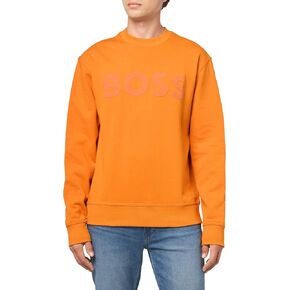 BOSS Men's Bold Logo French Terry Crew Neck Sweatshirt
