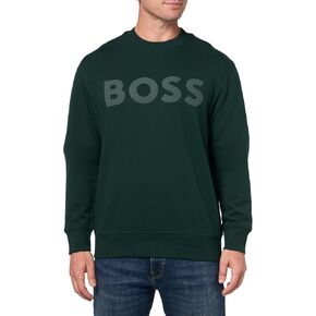 BOSS Men's Bold Logo French Terry Crew Neck Sweatshirt