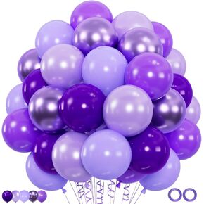 100pcs البالونات الأزرق - 12 بوصة كروم معدني ، لؤلؤة ، باستيل وباستيل البالونات الأزرق المتربة لأعياد الميلاد ، حفلات الزفاف ، استحمام الأطفال ، 2025 حفلات التخرج (2 شريطة)