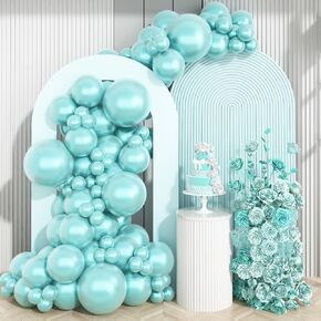 Pearl White Double-Stuffed Balloons Arch Garland Kit, 60 Pack 18/12/10/5 Inch Different Size Standard White Pearl Balloons for Wedding Bridal Shower Anniversary Birthday Engagement Decor