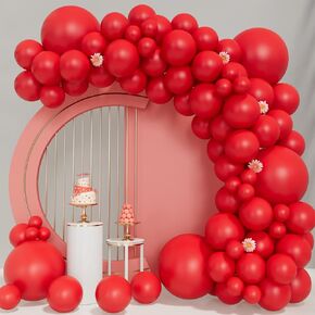 طقم قوس Garland Balloon Orange - 100pcs 5/10/12/18 بوصة بأحجام مختلفة من البالونات اللاتكس غير اللامعة للاستحمام الصغير الصغير ، حفل زفاف ، حفل عيد ميلاد ، زخارف عيد الهالوين