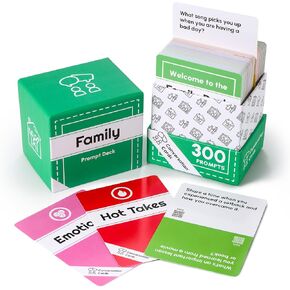 Family Pack | 300 Open-Ended Questions and Talking Points | Conversation Starter Cards to Ignite Deeper Connections | A Great Gift for Families and Close Friends of All Ages