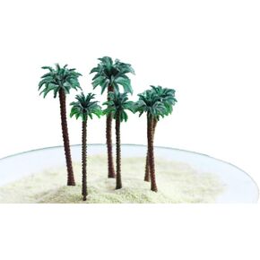 2pcs dollhouse مصغرة جوز الهند نموذج شجرة النخيل للدمى ديكور ديوراما تصميم الأشجار البلاستيكية مزيفة مع عدم وجود مواقف للمناظر الطبيعية ديي.