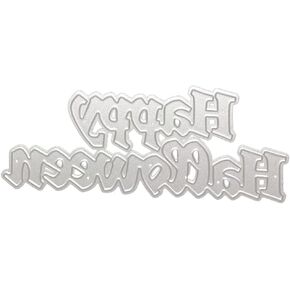 Metal Die Cuts,Happy Halloween Cutting Dies Stencil for DIY Scrapbooking Album Decorative Embossing Paper Dies for Card Making
