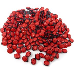 50pcs أزرار شانك الخنفساء البلاستيكية الأحمر ، زخارف العلامات ، أزرار حرفية الحلي للخياطة ، ملحقات الديكور للملابس DIY ، السحابات