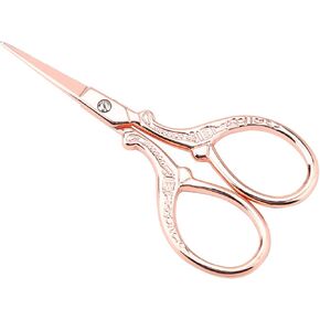 DIY Stitch Antique Vintage, Antique Sewing Sewing Shears Craft Shears DIY Rose Gold Scissors Sewing Shears Embroidery Tool Small Scissor (Rose Gold)